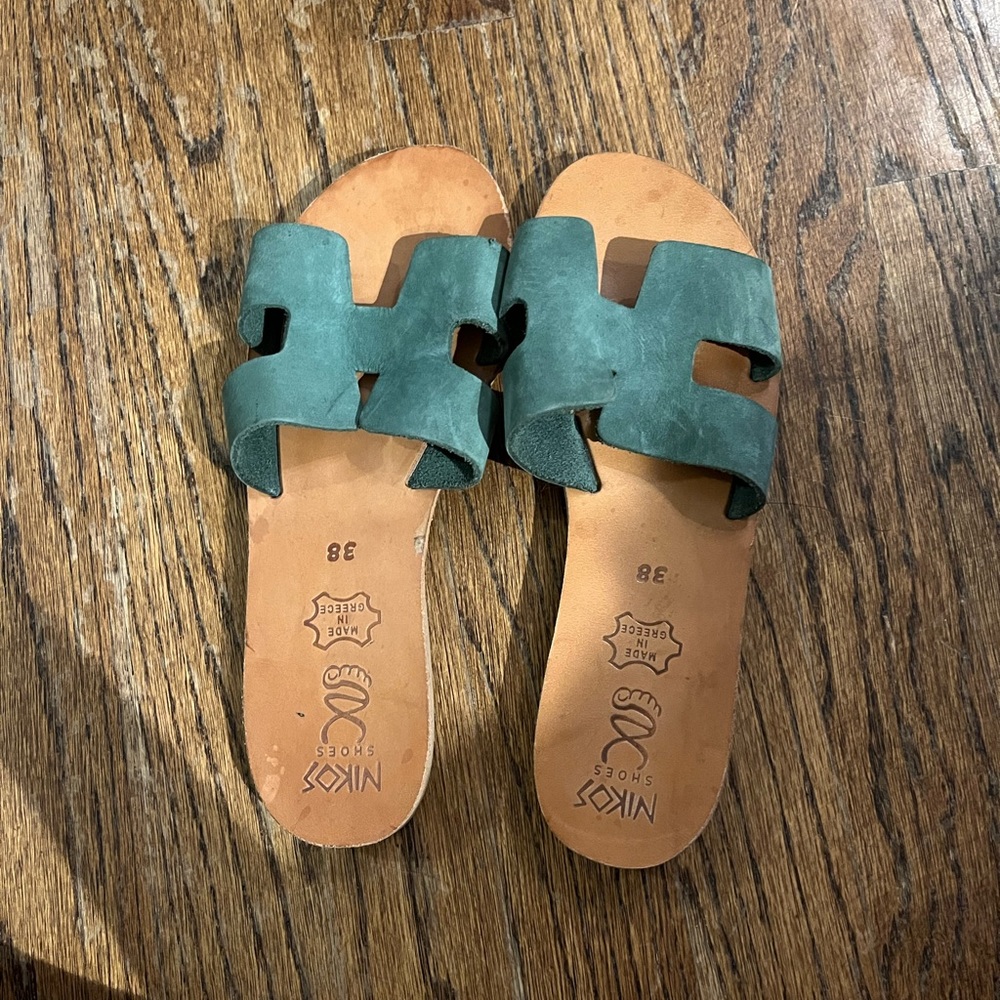 geometric green sandal from Greece